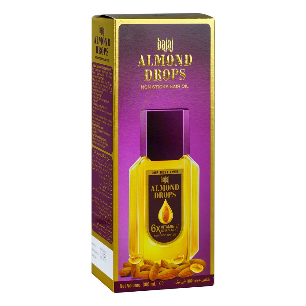 Bajaj Almond Drops Non-Sticky Hair Oil (300ml)