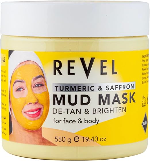 Revel Turmeric & Saffron Mud Mask De-Tan & Brighten - 550g