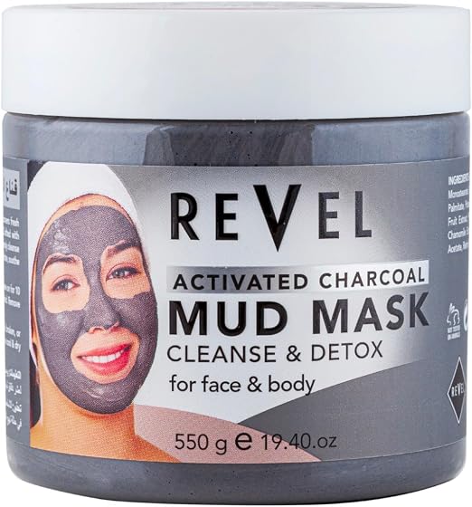 Revel Activated Charcoal Mud Mask Cleanse & Detox - 550g