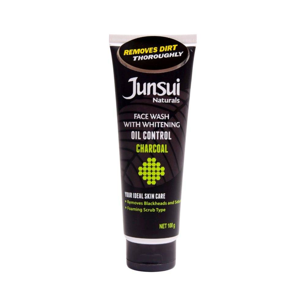 Junsui Naturals Whitening Oil Control Charcoal Face Wash - 100g