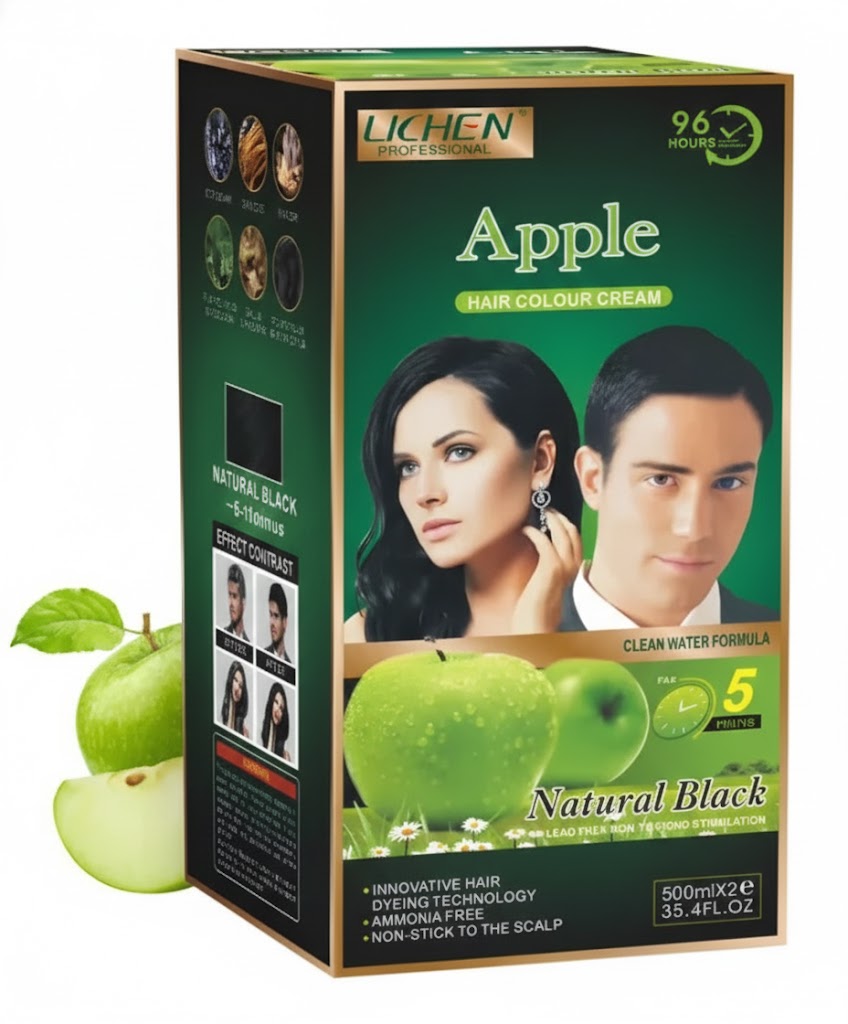 Apple Black Hair Cream 500 Ml + 500 ML