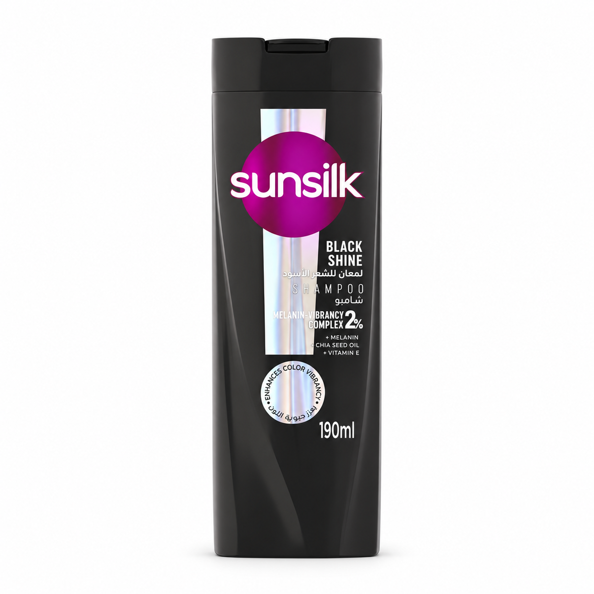 Sunsilk Black Shine Shampoo with 2% Melanin-Vibrancy Complex (190ml)