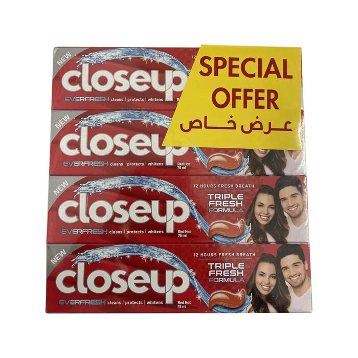 Closeup Tp Red Hot 75 Ml X 4pes