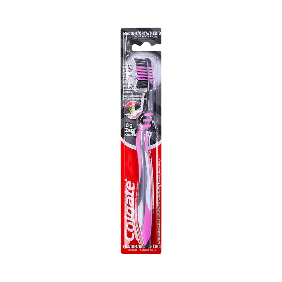Colgate Zing Zag Charcoal Medium Tooth Brush