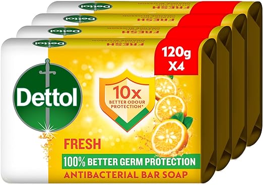 Dettol Soap Lemon 120gm X4 Pcs