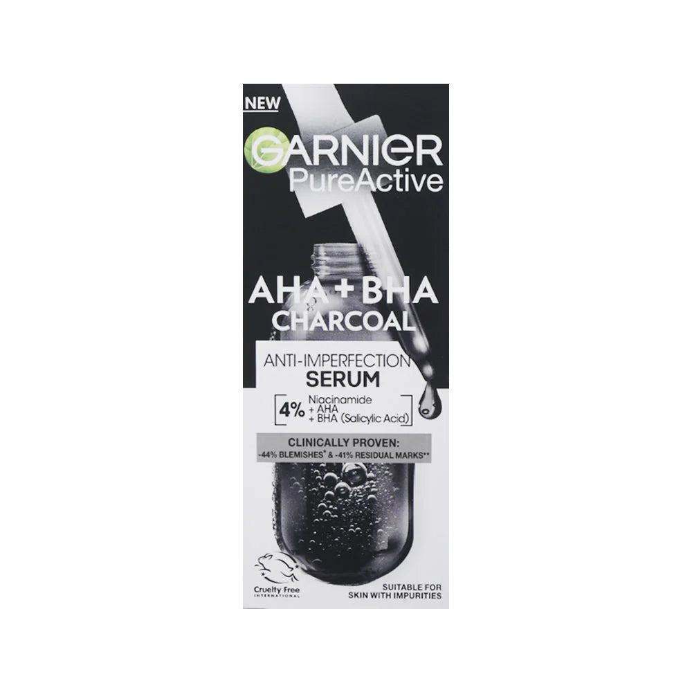 Garnier Aha+Bha Charcoal Serum 30ml