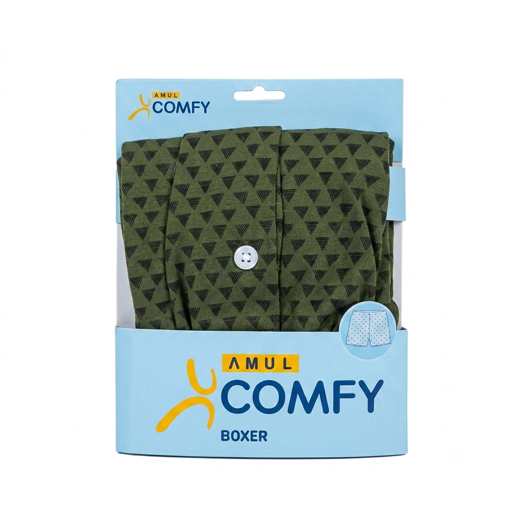 Amul Men's Premium Printed Button-Fly Trunk Boxers