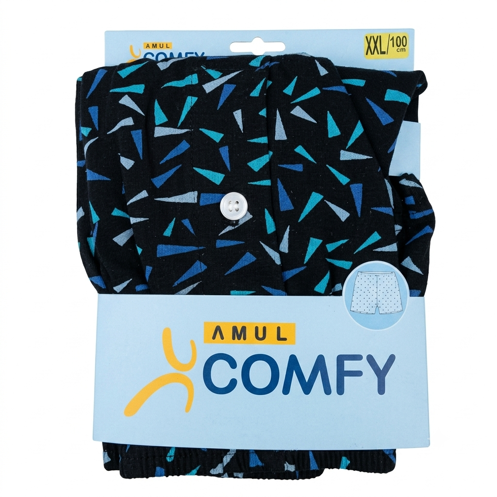 Amul Men's Printed Button Trunk Boxer