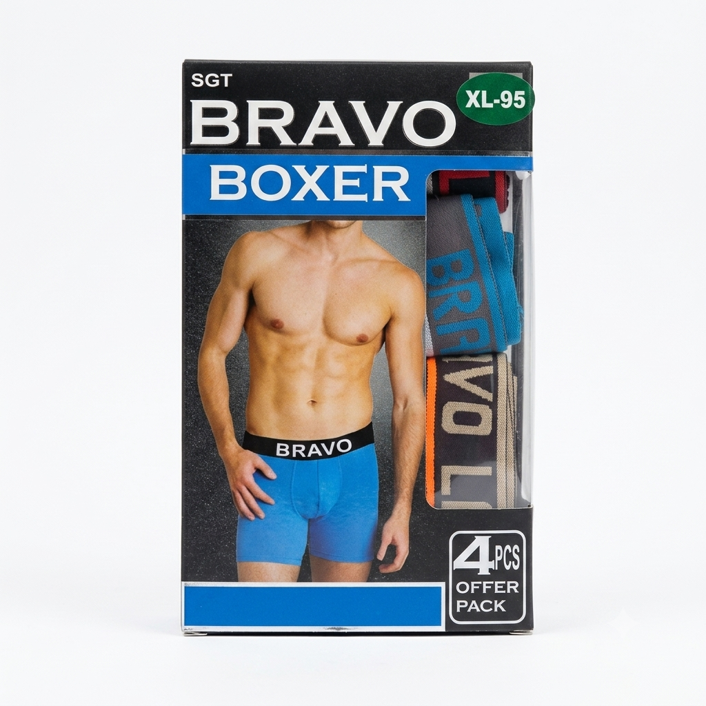 Bravo Men's Premium Cotton Boxer Briefs