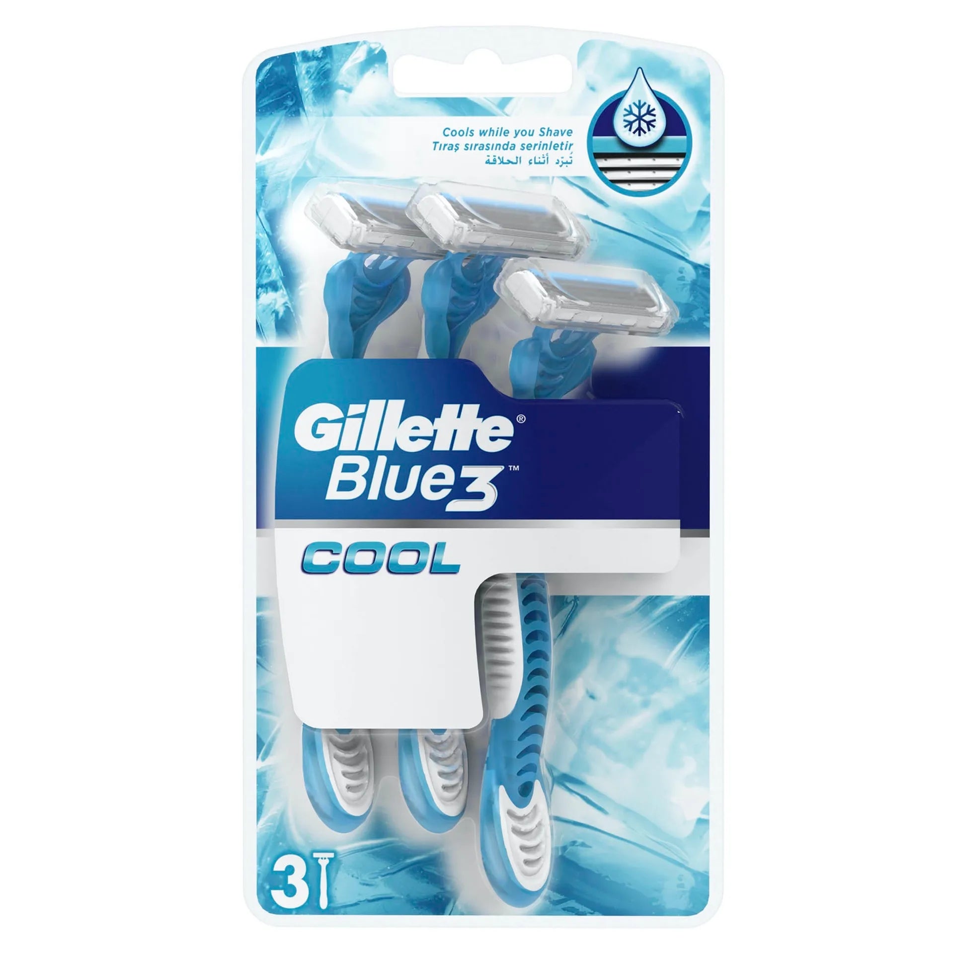 Gillette 3 Blue Cool Shave With A Cooling Sensation 3 Pcs