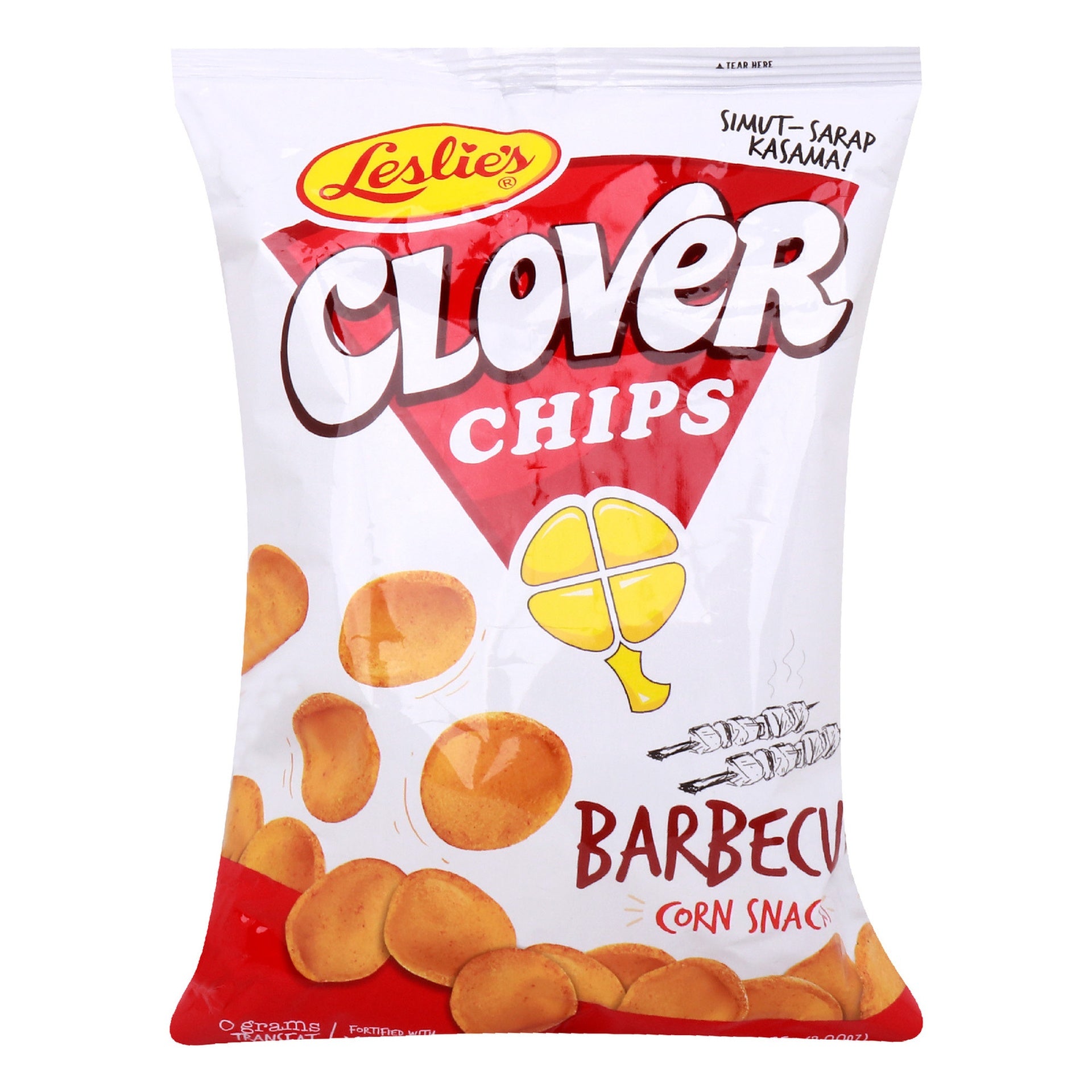 Leslies Clover Chips Barbecue Corn Snacks 85 G