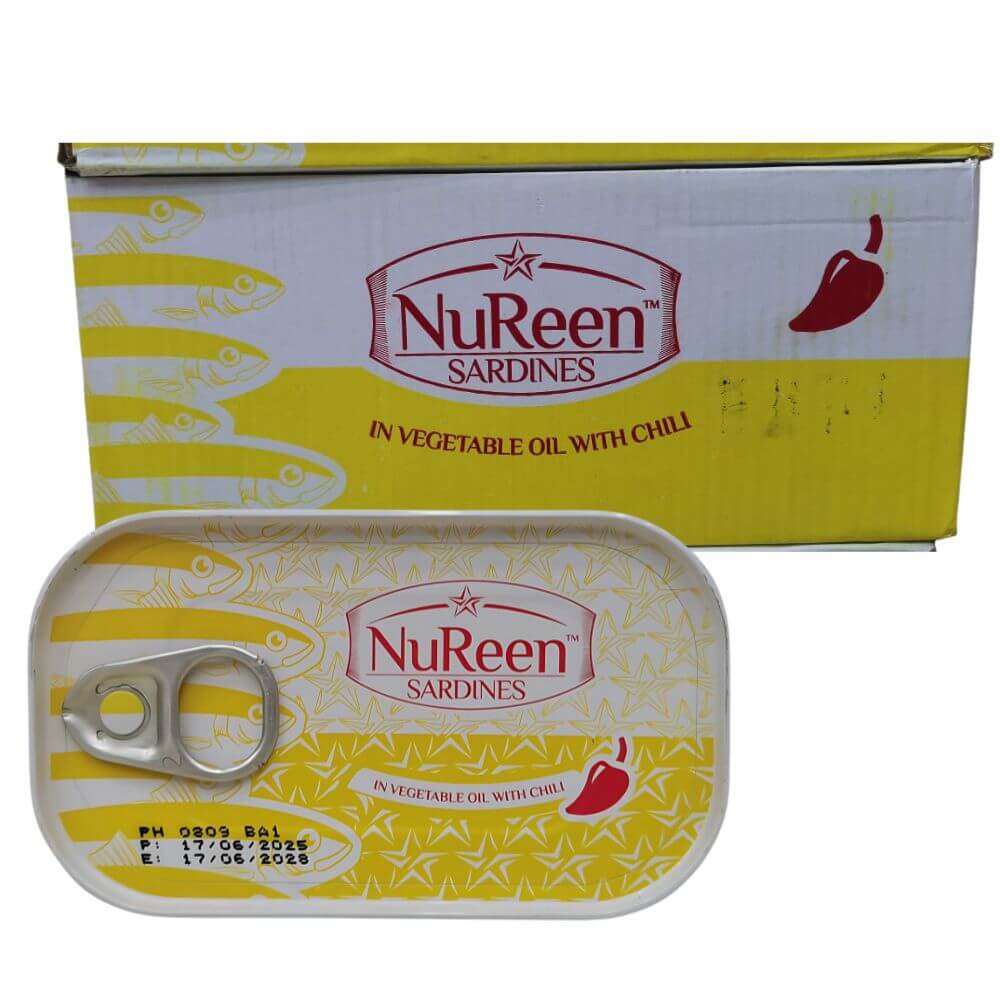 Nureen Sardine In Veg Oil With Chili 125 Gm