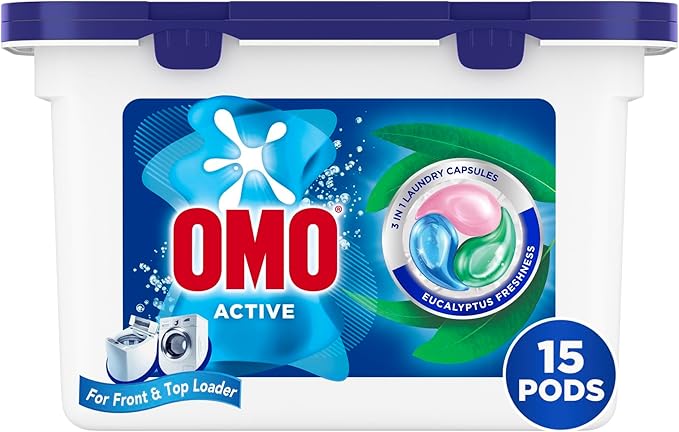 Omo 3 In Laundry Capsules X 2 Pcs