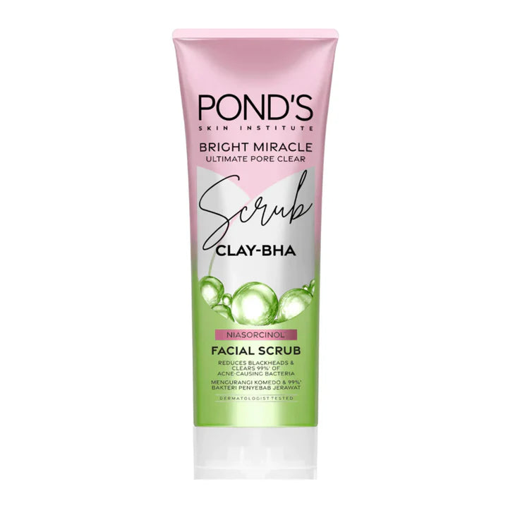 Ponds Bright Miracle Clay-Bha Facial Scrub 100 G