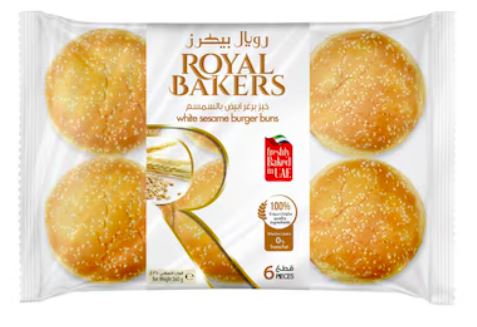 Royal Bakers White Bread Rolls Sesame 260 Gm
