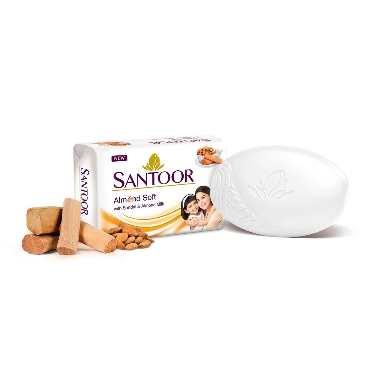 Santoor Skin Softening Sandal & Almond Milk 175 Gm