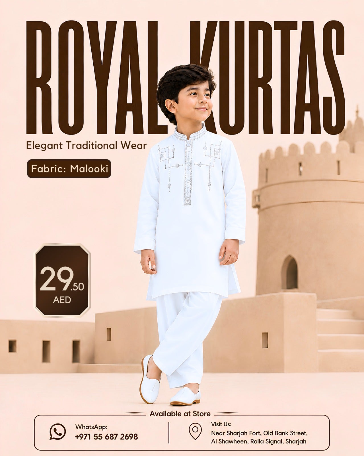 Kids' Premium Malooki Embroidered Shalwar Kameez Suit