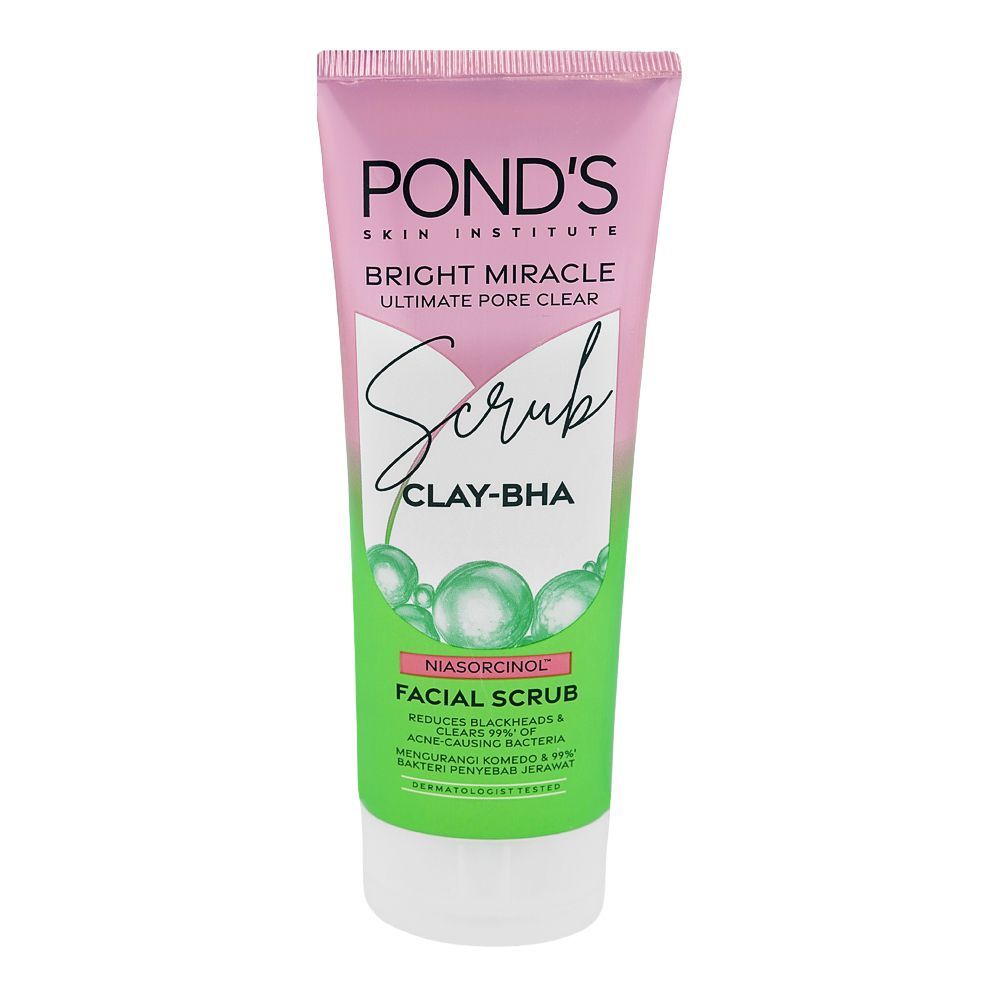 Pond's Bright Miracle Ultimate Pore Clear Clay-BHA Facial Scrub - 100g