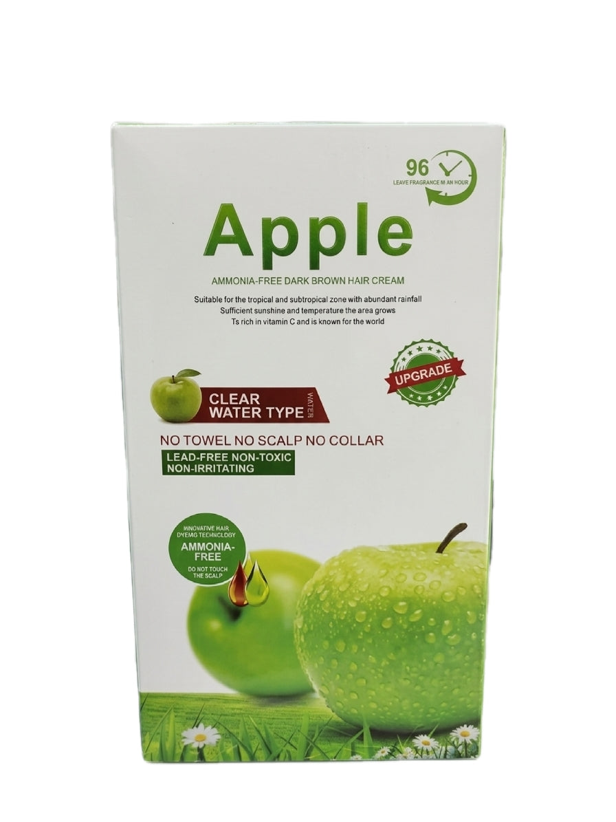 Apple Ammonia-Free Black Hair Cream (Clear Water Type) - Natural Black Dye
