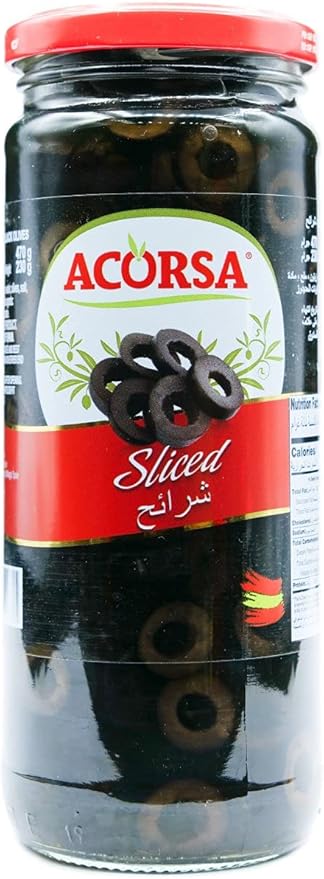 Acorsa Sliced Black Olive 470 Gm