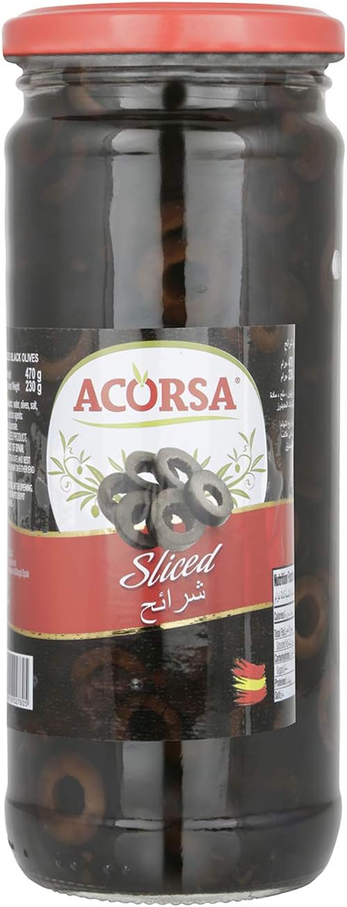 Acorsa Green Olives Sliced Btl 230 Gm