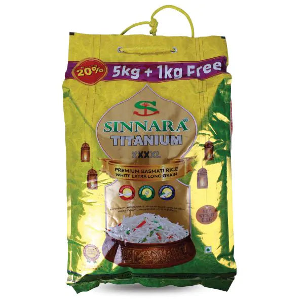 Sinnara Titanum (Xxxxl) Basmati Rice 5Kg+1Kg Free