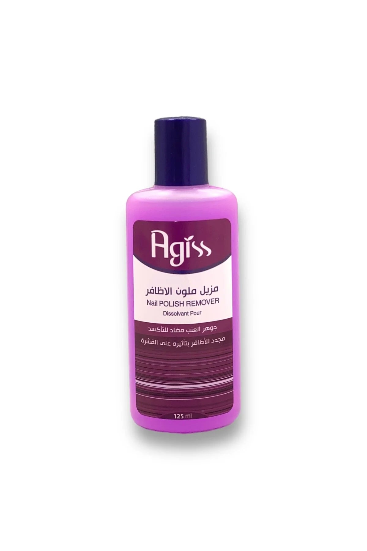 Agiss Nail Polish Remover 125 Ml Purple Bottle