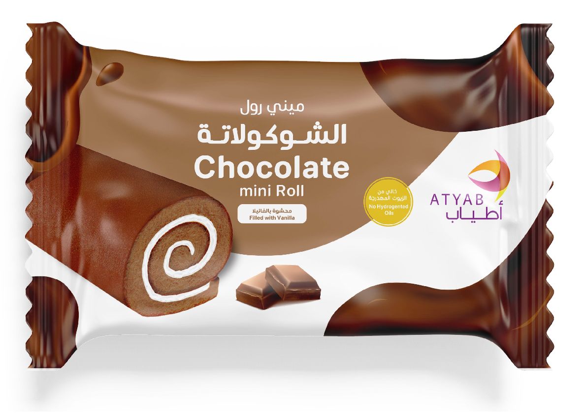 Atyab Chocolate Mini Roll 60 Gm