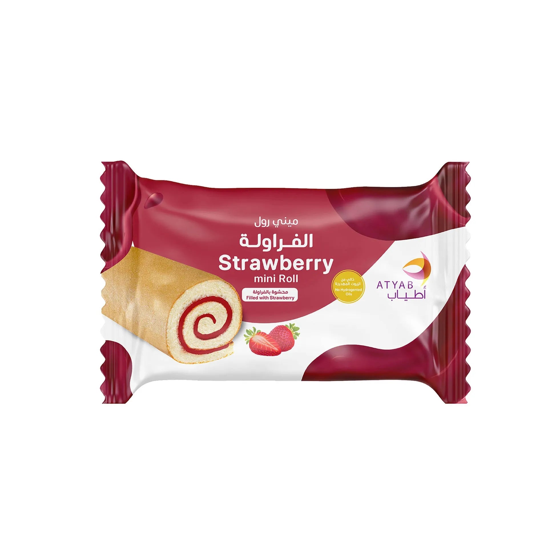 Atyab Strawberry Mini Roll 60 Gm