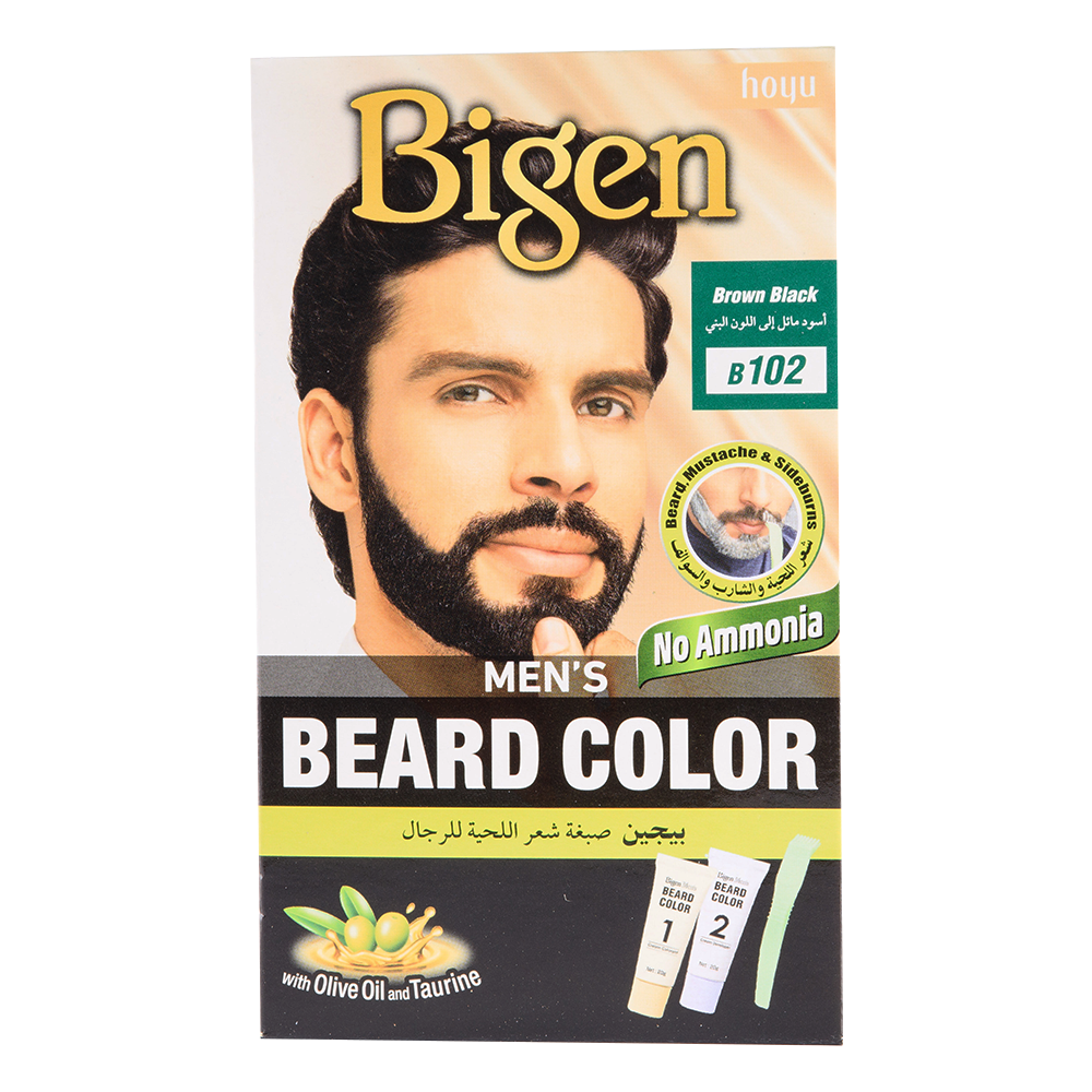 Bigen Mens Beard Color Brown Black