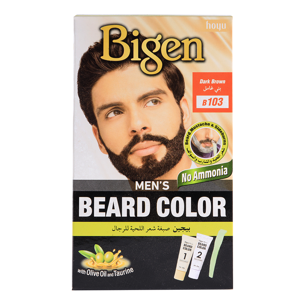 Bigen Mens Beard Color Dark Brown