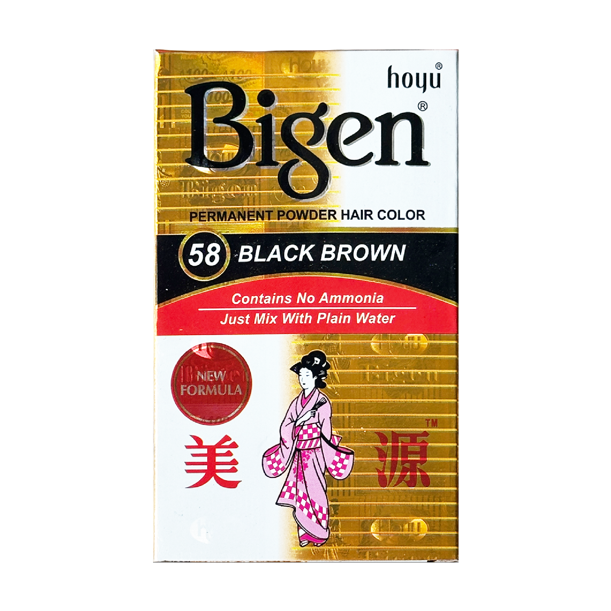 Bigen Powder Hair Dye Brown Black 6gm