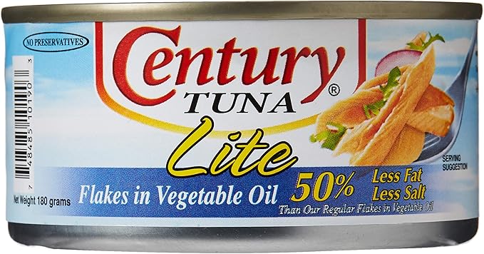 Century Tuna Flakes In Veg Oil Lite 180 Gm