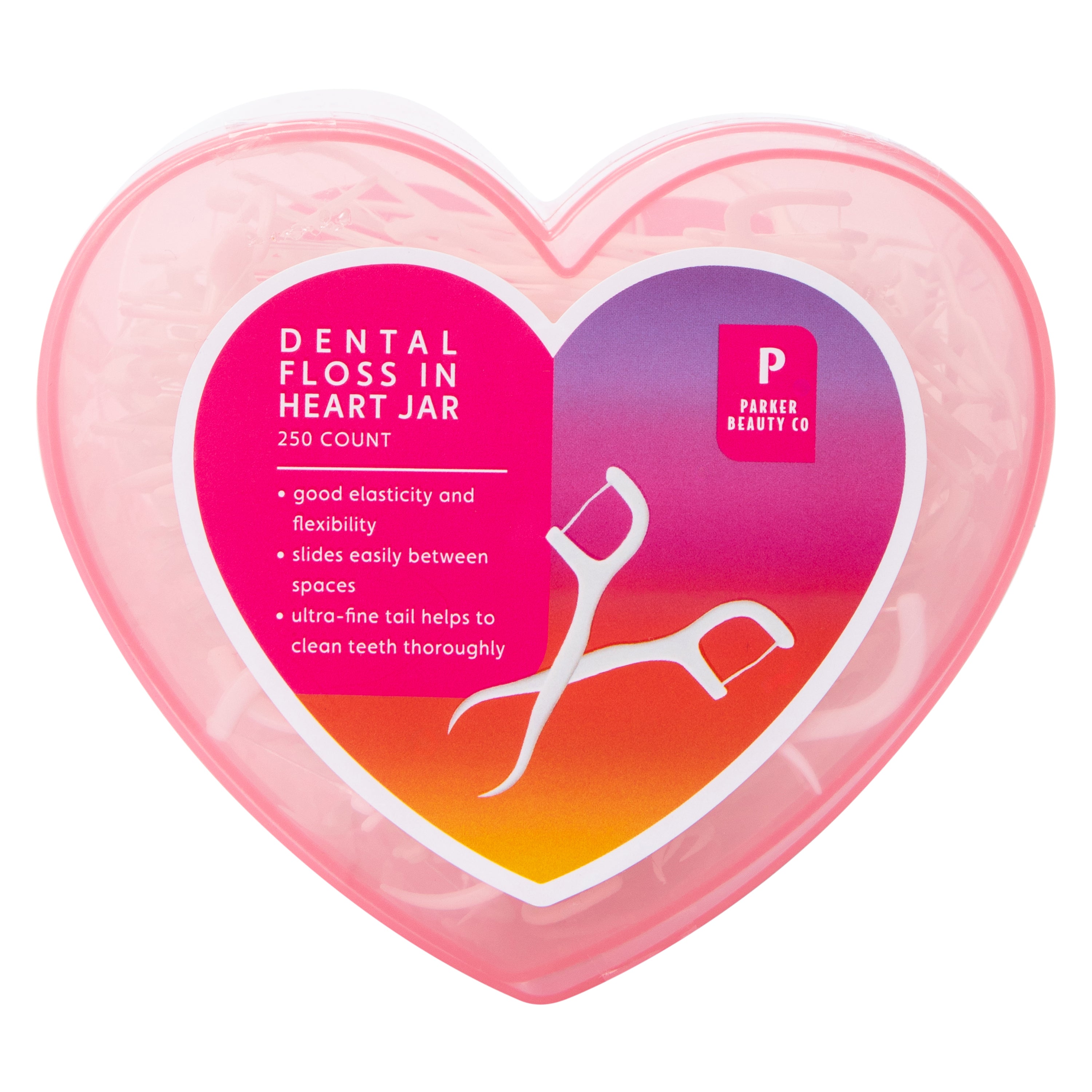 Dental Flossers Toothpick Heart Shape Plastic