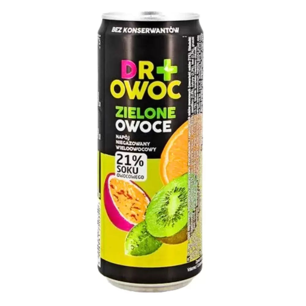 Dr+ Fruit Green Fruits Non Carbonated Multifruit Drink 330 Ml Can
