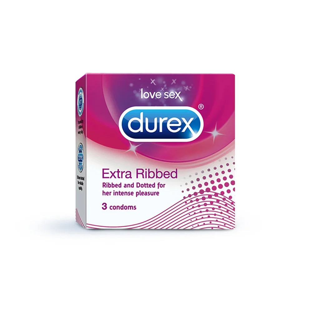 Durex Extra Ribbed Flavour  3pc