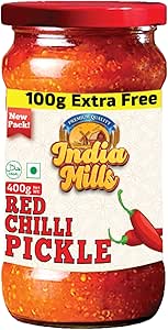 INDIA MILLS RED CHILLI PICKLE 300GM +100 GM