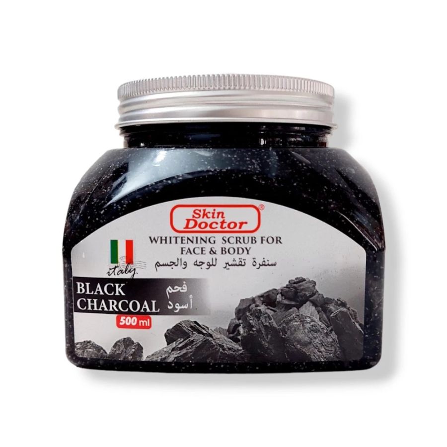 Skin Doctor Whitening Body & Face Scrub Black Charcoal 500ml