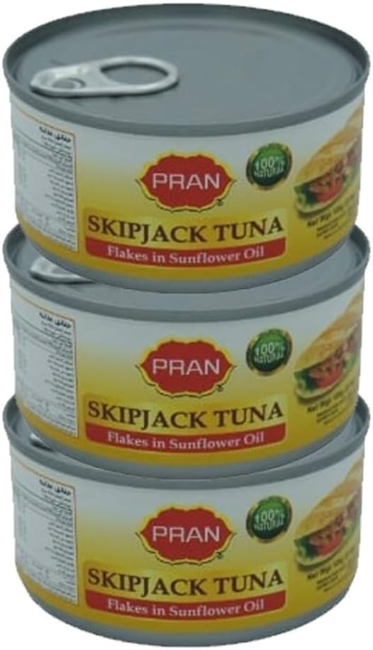 Tuna Skipjack Flakes Pran In Sunflower Oil 3x185g (Paper Pack)