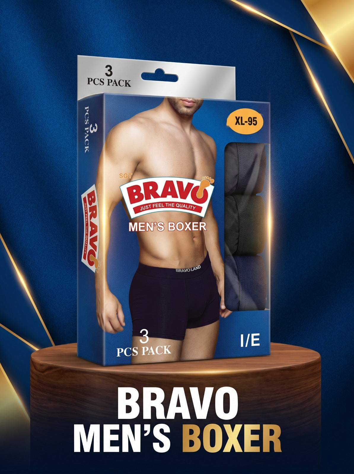 Bravo Men’s Boxer – 3PCS Pack